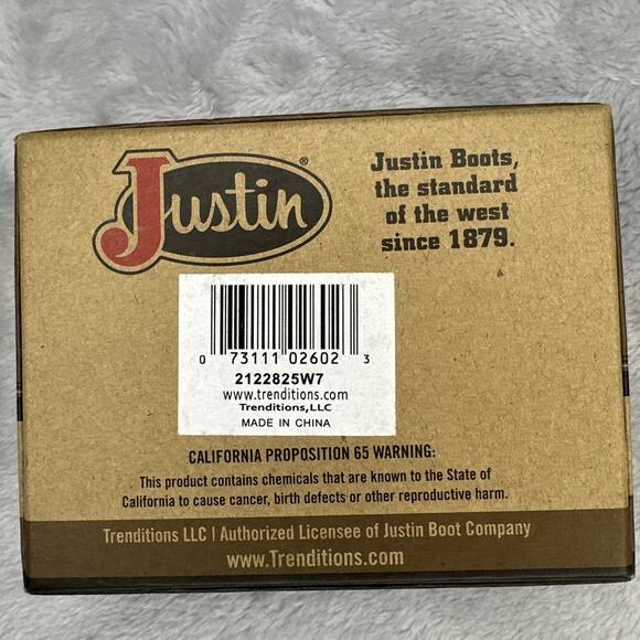 Justin Wallet Card Wallet With Gusset Genuine Leather RFID Logo Embossed Unisex - Picture 10 of 10